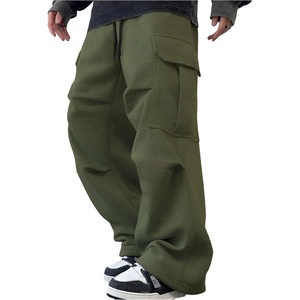 image:imageGORGLITTER Mens Baggy Cargo Sweatpants Oversized Sweat Pants Fall OutfitsArmy Green