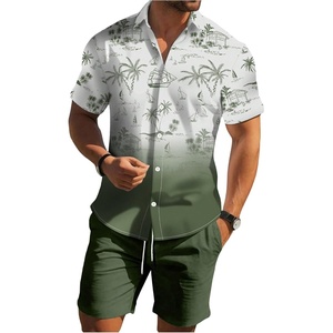 image:imageGORGLITTER Mens Cruise Rave Vacation Matching Outfits 2 Piece Short SetsGreen Floral