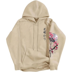 image:imageGORGLITTER Mens Graphic Anime Hoodies Japanese Oversized Hoodie TopApricot Floral