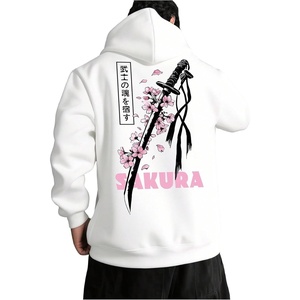image:imageGORGLITTER Mens Graphic Anime Hoodies Japanese Oversized Hoodie TopWhite Graphic