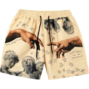 image:imageGORGLITTER Mens Graphic Shorts Casual Work Workout Basketball Shorts 2000sKhaki Graphic