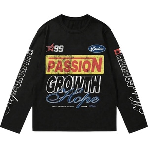 image:imageGORGLITTER Womens Long Sleeve Graphic Tee Shirts Oversized Y2k TopsBlack