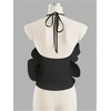 image:imageGORGLITTER Womens 3D Flower Halter Camisole Top Going Out Dressy TopBlack