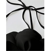 image:imageGORGLITTER Womens 3D Flower Halter Camisole Top Going Out Dressy TopBlack