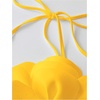 image:imageGORGLITTER Womens 3D Flower Halter Camisole Top Going Out Dressy TopGinger Yellow