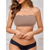 image:imageGORGLITTER Womens 4 Pack Strapless Bras Seamless Padded Bandeau BrasMulticolor