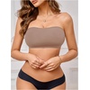 image:imageGORGLITTER Womens 4 Pack Strapless Bras Seamless Padded Bandeau BrasMulticolor Black