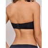 image:imageGORGLITTER Womens 4 Pack Strapless Bras Seamless Padded Bandeau BrasMulticolor Black