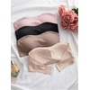 image:imageGORGLITTER Womens 4 Pack Strapless Bras Seamless Padded Bandeau BrasMulticolor Pink