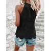 image:imageGORGLITTER Womens Boho Crochet Halter Top Dressy Going Out Tank TopsBlack