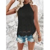 image:imageGORGLITTER Womens Boho Crochet Halter Top Dressy Going Out Tank TopsBlack