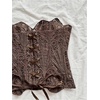 image:imageGORGLITTER Womens Lace Corset Tops Bustier Strapless Party Concert OutfitsCoffee Brown