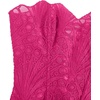 image:imageGORGLITTER Womens Lace Corset Tops Bustier Strapless Party Concert OutfitsHot Pink