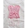 image:imageGORGLITTER Womens Lace Corset Tops Bustier Strapless Party Concert OutfitsLight Pink