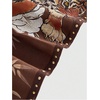 image:imageGORGLITTER Womens Plunge Deep V Halter Tops Vintage Studded Festival TopBrown Tiger