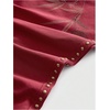 image:imageGORGLITTER Womens Plunge Deep V Halter Tops Vintage Studded Festival TopBurgundy