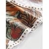 image:imageGORGLITTER Womens Plunge Deep V Halter Tops Vintage Studded Festival TopWhite