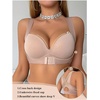 image:imageGORGLITTER Womens Posture Correcting Bra Front Closure Back Support BraApricot
