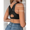image:imageGORGLITTER Womens Posture Correcting Bra Front Closure Back Support BraBlack