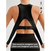 image:imageGORGLITTER Womens Posture Correcting Bra Front Closure Back Support BraSolid Black