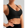 image:imageGORGLITTER Womens Posture Correcting Bra Front Closure Back Support BraSolid Black