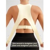 image:imageGORGLITTER Womens Posture Correcting Bra Front Closure Back Support BraSolid White