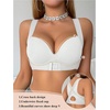 image:imageGORGLITTER Womens Posture Correcting Bra Front Closure Back Support BraWhite