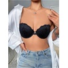 image:imageGORGLITTER Womens Strapless Bra Floral Lace Push Up Front Closure Bras Blackless Bandeau Underwire BralettesBlack
