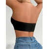 image:imageGORGLITTER Womens Strapless Bras Front Closure Comfort Wireless Backless Bandeau Bralettes 3 PieceBlack Apricot Brown