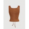 image:imageGORGLITTER Womens Western Cowgirl Rodeo Country Concert Outfits Vest TopsBrown Flower