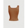 image:imageGORGLITTER Womens Western Cowgirl Rodeo Country Concert Outfits Vest TopsBrown Tie
