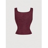 image:imageGORGLITTER Womens Western Cowgirl Rodeo Country Concert Outfits Vest TopsBurgundy Floral