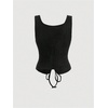 image:imageGORGLITTER Womens Western Cowgirl Rodeo Country Concert Outfits Vest TopsSolid Black