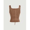 image:imageGORGLITTER Womens Western Cowgirl Rodeo Country Concert Outfits Vest TopsSolid Khaki