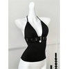 image:imageGORGLITTER Womens Y2k Rave Halter Goth Tops Going Out OutfitsBlack