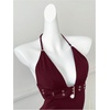 image:imageGORGLITTER Womens Y2k Rave Halter Goth Tops Going Out OutfitsBurgundy