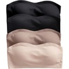 image:imageGORGLITTER Womens 4 Pack Strapless Bras Seamless Padded Bandeau BrasMulticolor