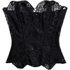 image:imageGORGLITTER Womens Lace Corset Tops Bustier Strapless Party Concert OutfitsBlack