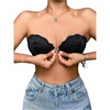 image:imageGORGLITTER Womens Strapless Bra Floral Lace Push Up Front Closure Bras Blackless Bandeau Underwire BralettesBlack