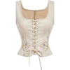 Apricot Embroidered
