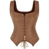 image:imageGORGLITTER Womens Western Cowgirl Rodeo Country Concert Outfits Vest TopsPlain Brown