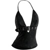 image:imageGORGLITTER Womens Y2k Rave Halter Goth Tops Going Out OutfitsBlack1
