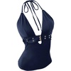 image:imageGORGLITTER Womens Y2k Rave Halter Goth Tops Going Out OutfitsBlue