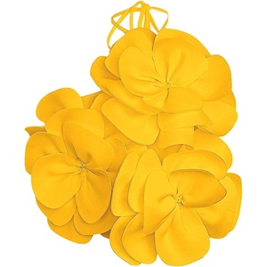 image:imageGORGLITTER Womens 3D Flower Halter Camisole Top Going Out Dressy TopGinger Yellow