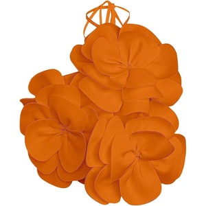 image:imageGORGLITTER Womens 3D Flower Halter Camisole Top Going Out Dressy TopOrange
