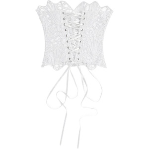image:imageGORGLITTER Womens Lace Corset Tops Bustier Strapless Party Concert OutfitsWhite a