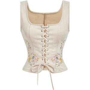 image:imageGORGLITTER Womens Western Cowgirl Rodeo Country Concert Outfits Vest TopsApricot Embroidered