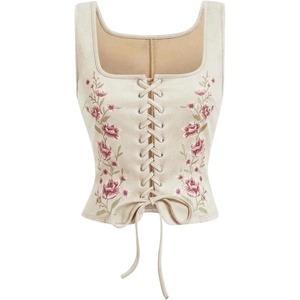 image:imageGORGLITTER Womens Western Cowgirl Rodeo Country Concert Outfits Vest TopsApricot Floral