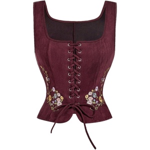 image:imageGORGLITTER Womens Western Cowgirl Rodeo Country Concert Outfits Vest TopsBurgundy Floral