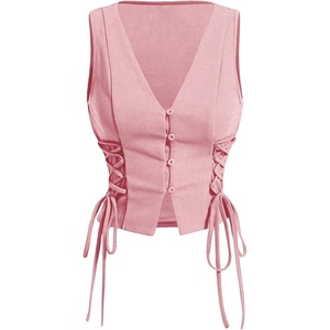 image:imageGORGLITTER Womens Western Cowgirl Rodeo Country Concert Outfits Vest TopsDusty Pink